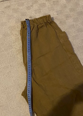 Kadın Bol Kesim Kahverengi Keten Pantolon - Görsel 4