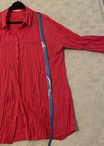 Pembe Kadın Keten Gömlek - Görsel 3