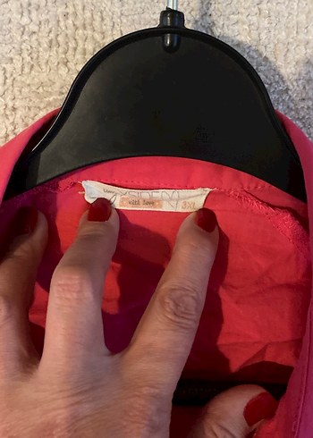 Pembe Kadın Keten Gömlek - Görsel 4