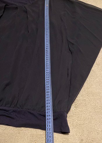 Gri Uzun Kollu Salaş Bluz - Görsel 8