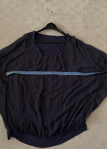 Gri Uzun Kollu Salaş Bluz - Görsel 3