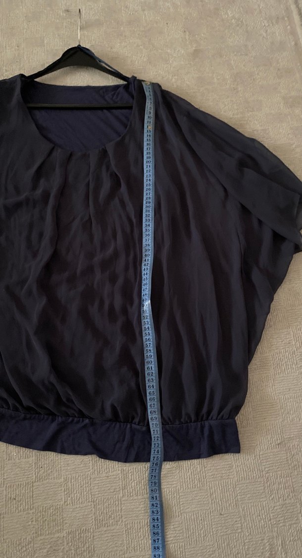 Gri Uzun Kollu Salaş Bluz - Görsel 4