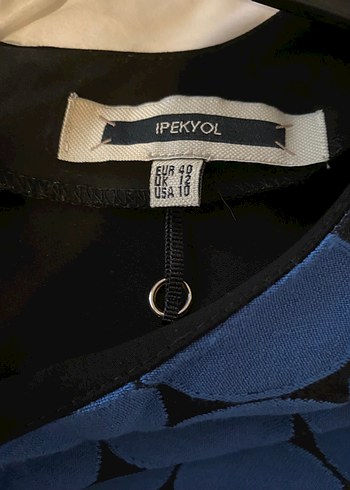 ipekyol Düğmeli Mavi Puantiyeli Kadın Bluz