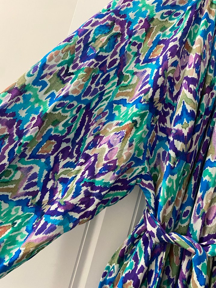 Renkli oversize tesettür Elbise - Görsel 4