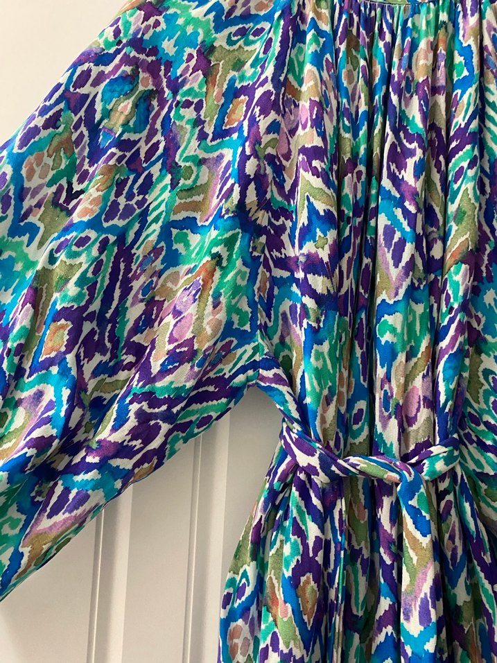 Renkli oversize tesettür Elbise - Görsel 2