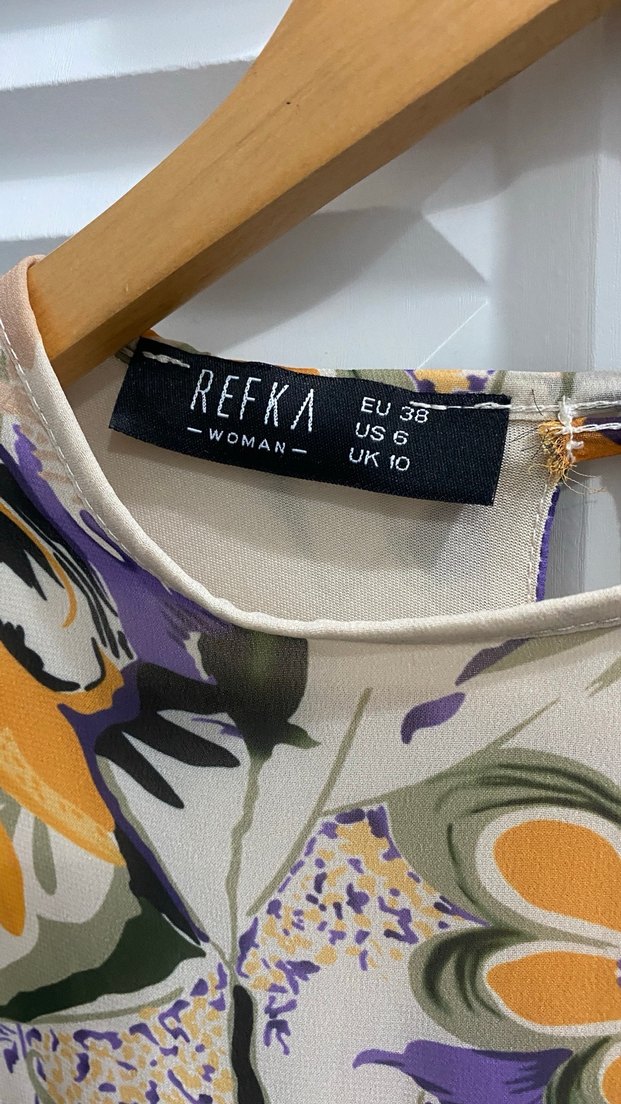 Çiçek Desenli Bohem Midi Tunik - Görsel 2