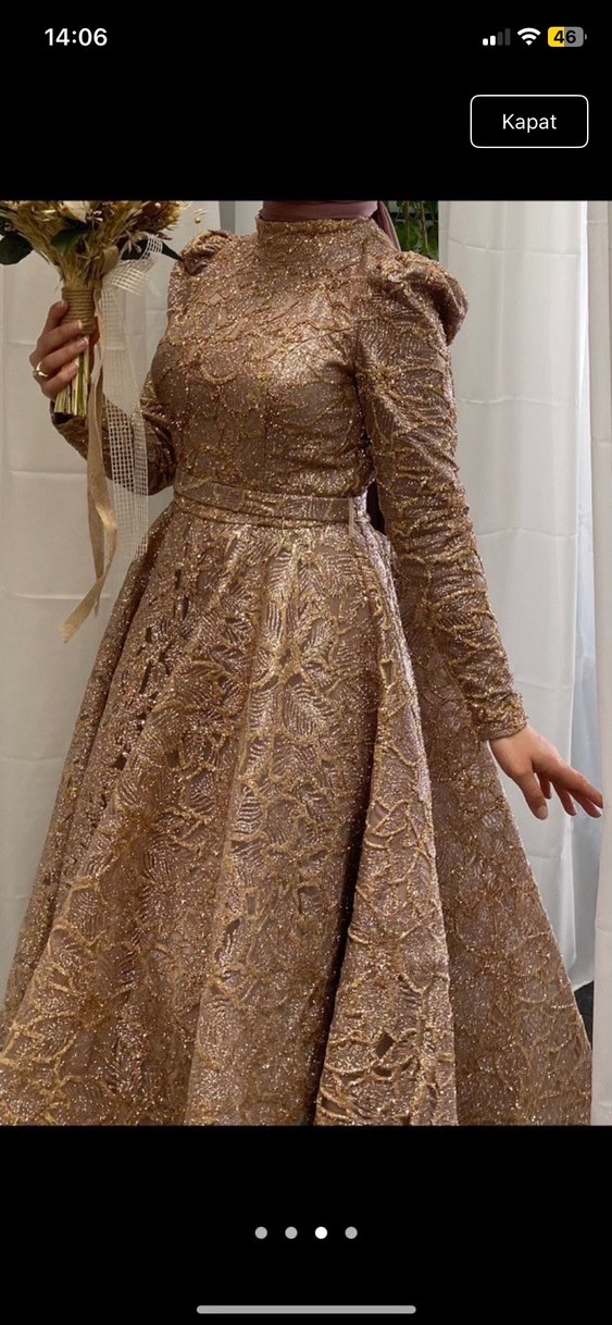 Tesettür abiye söz nişan elbisesi / nişanlık - Görsel 3