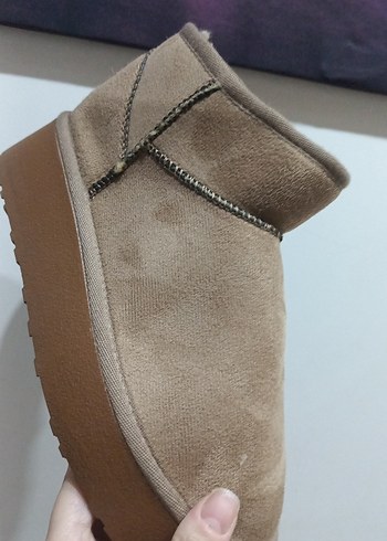 38 Beden Vizon renk kürklü bot