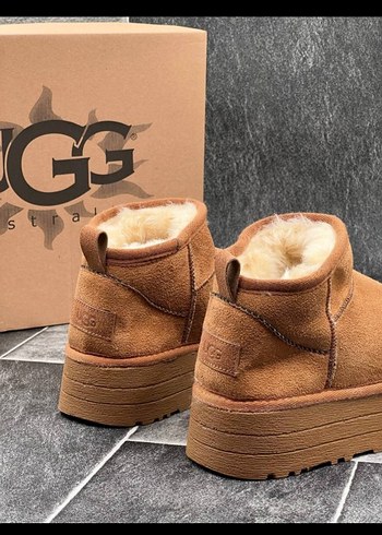 Ugg UGG platform taba Süet Kadın Dolgu Topuklu Bot