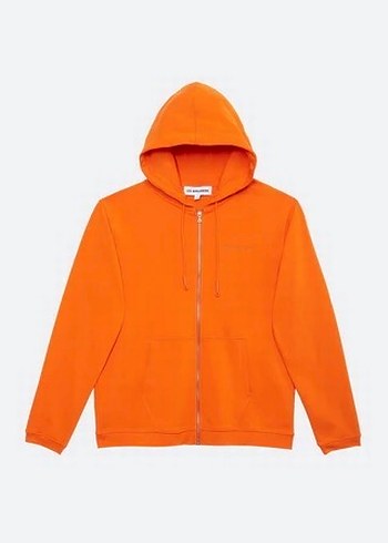 Les Benjamins Turuncu Fermuarlı Kapüşonlu Sweatshirt
