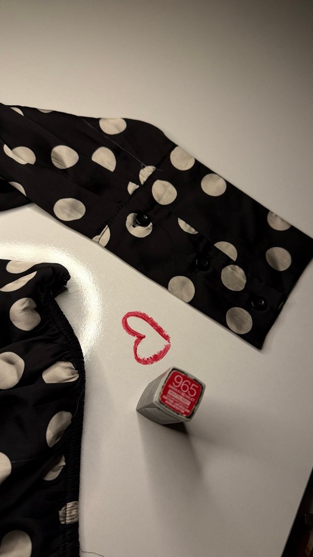 Siyah Puantiyeli gömlek - Görsel 3