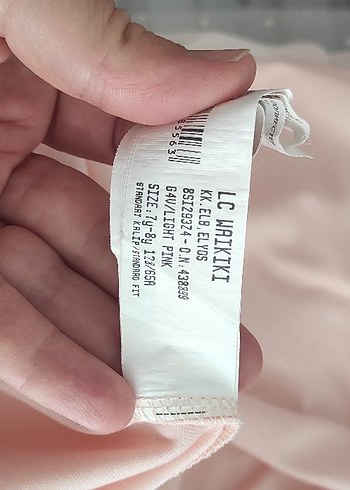 7 Yaş Beden Kız Çocuk Pudra Renk Fırfırlı Elbise