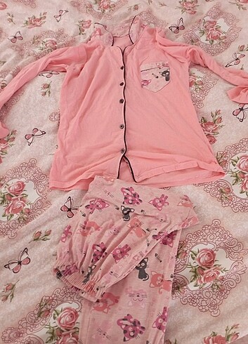 m Beden pembe Renk Yazlık pijama takımı 