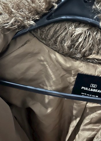 Kahverengi Kürk Detaylı Midi Yün Ceket - Görsel 3