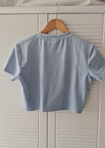 l Beden mavi Renk Guess Mavi Kısa Kollu Denim Tişört