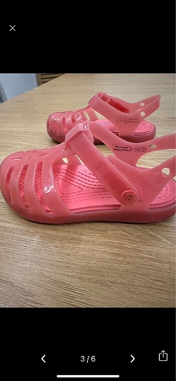 23 Beden pembe Renk Crocs kız bebek sandalet