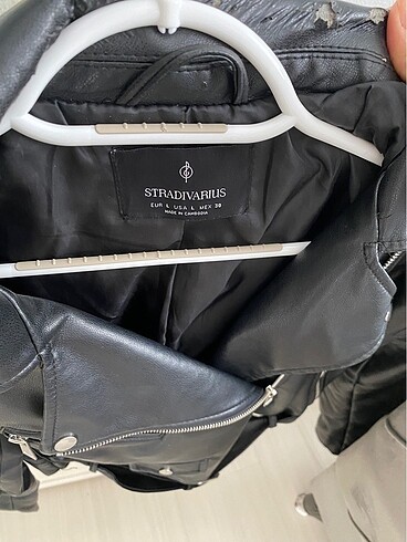 l Beden siyah Renk Stradivarius deri ceket