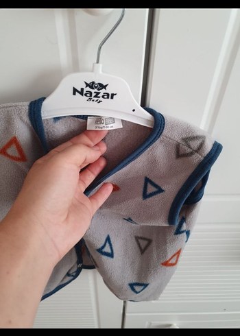 HelloBaby Düğmeli Mavi Bebek Body