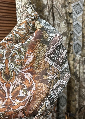 Bohem Desenli Uzun Kemerli Kadın Elbise - Görsel 2