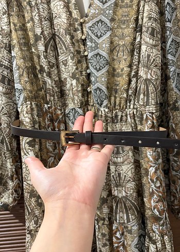 Bohem Desenli Uzun Kemerli Kadın Elbise - Görsel 4