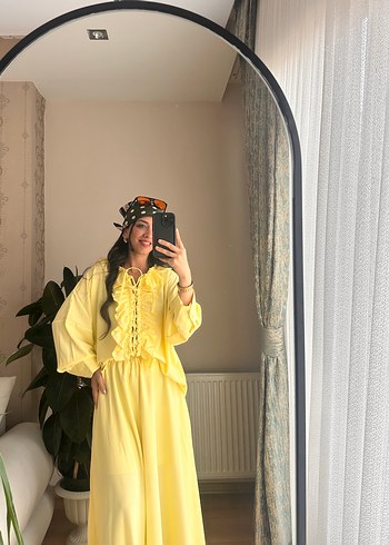 Sarı Uzun Bohem Kadın Elbise - Görsel 7