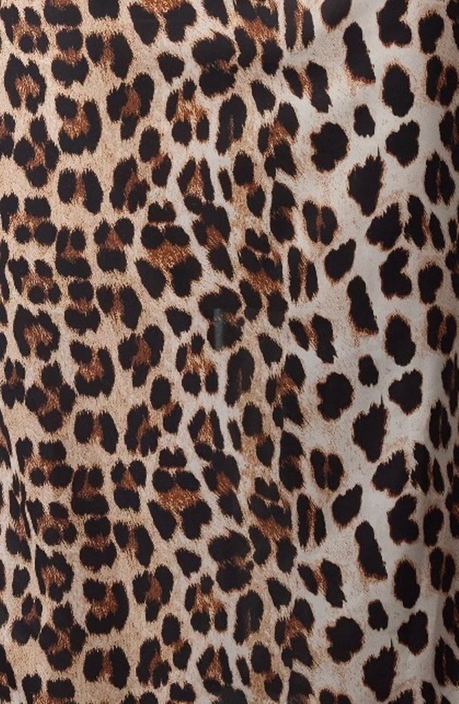 Kahverengi Leopar Desenli Elbise - Görsel 3