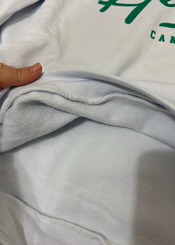 Beyaz Kapüşonlu Kadın Eşofman Takımı 
S ve M beden için uygundur - Görsel 9