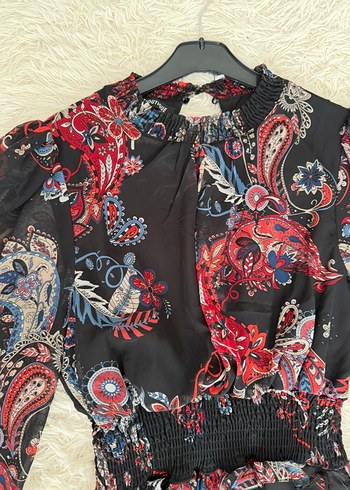 Uzun Kollu, Kuşaklı, Mini Bohem Elbise - Görsel 7