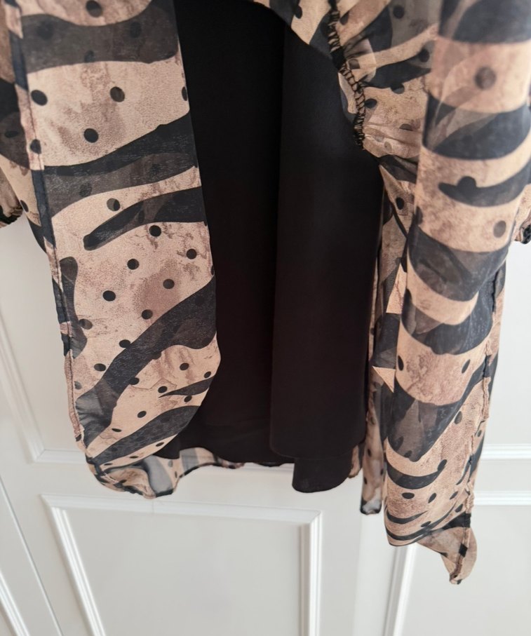 Kadın Kahverengi Zebra Desenli kısa elbise - Görsel 4