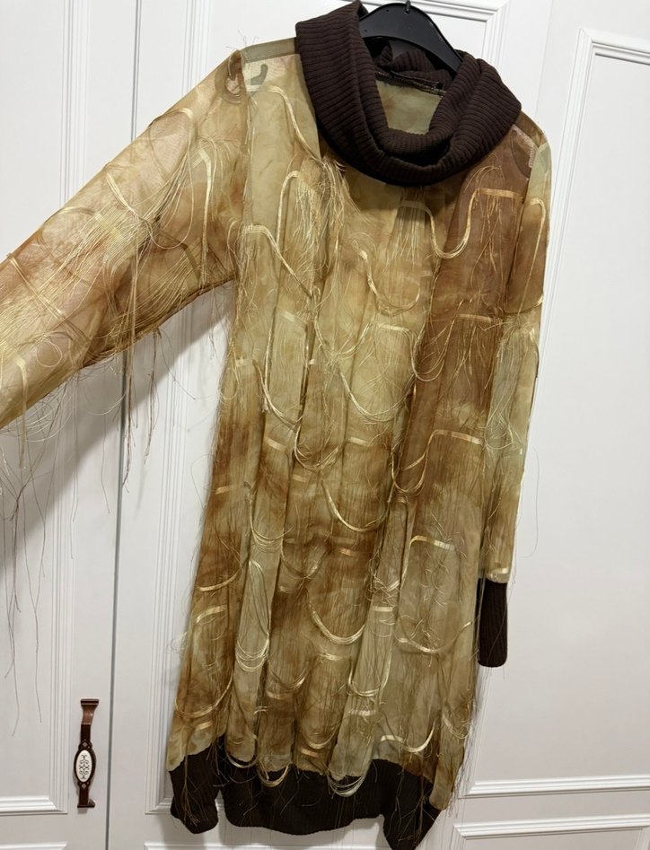 Uzun Kollu Kadın tül tunik - Görsel 5