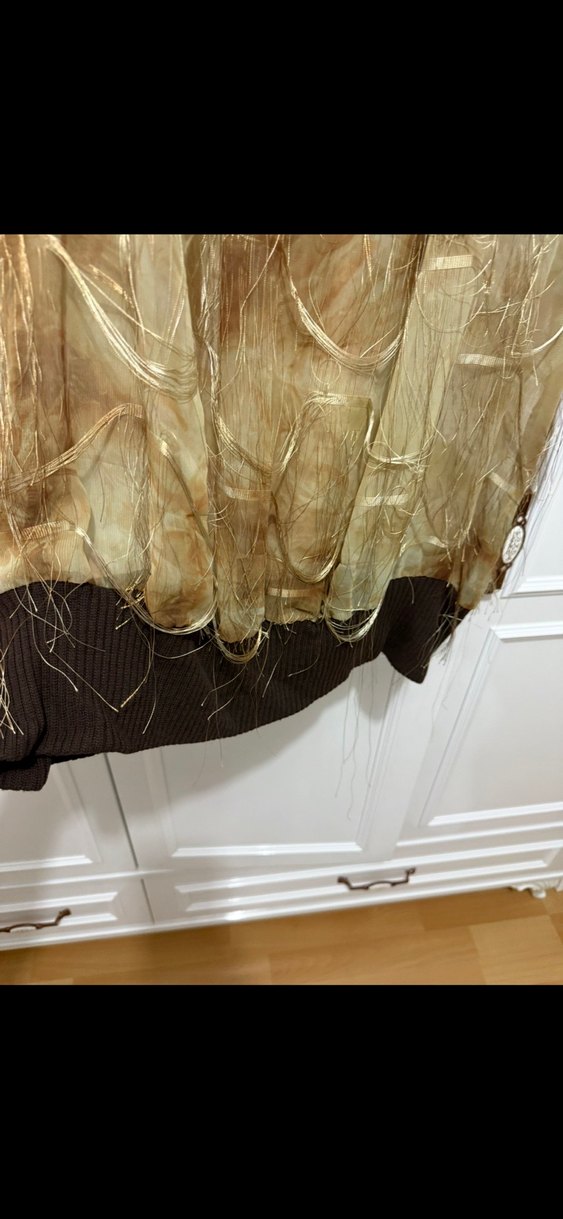 Uzun Kollu Kadın tül tunik - Görsel 4