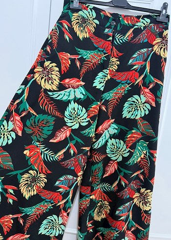 Kadın Bol Paça Kumaş Pantolon - Görsel 6