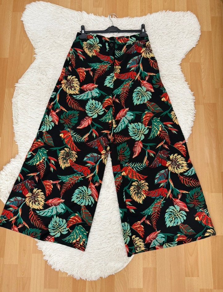 Kadın Bol Paça Kumaş Pantolon - Görsel 2