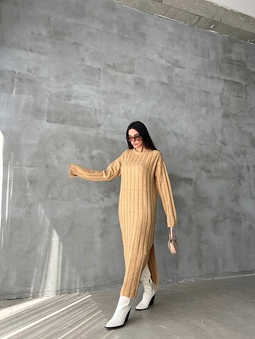 diğer Beden camel Renk H&M triko elbise/tunik
