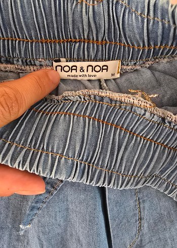 m Beden Kadın Mavi duble Paça Denim Pantolon