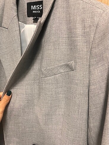 36 Beden gri Renk Blazer ceket