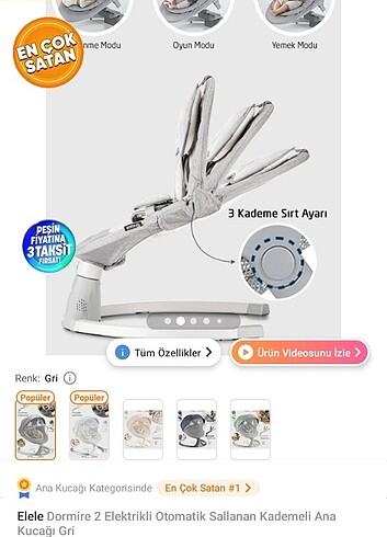 Elle Otomatik sallanır beşik