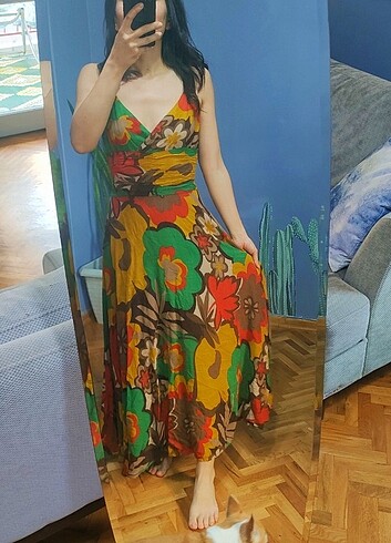 Zara Zara Çiçekli elbise