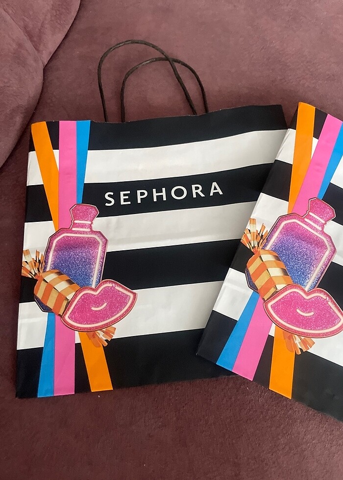 SEPHORA poşet(3 adet) - Görsel 2