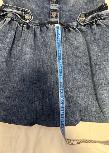 40 Beden mavi Renk Straplez Mini Denim Elbise
