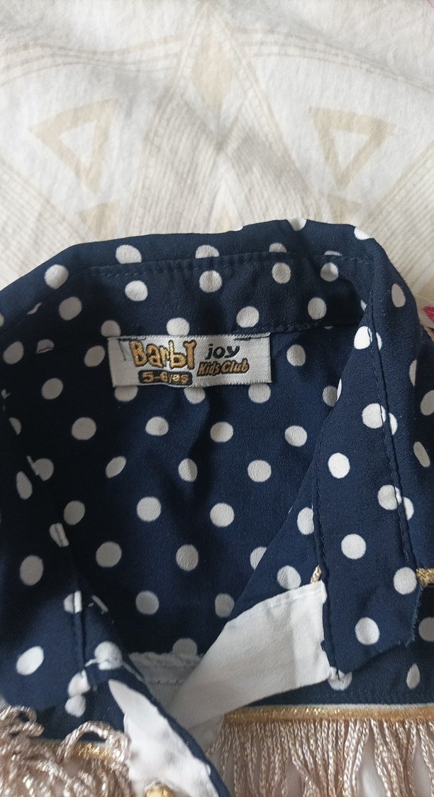 Düğmeli Kısa Kollu Bohem Kız Gömleği - Görsel 2