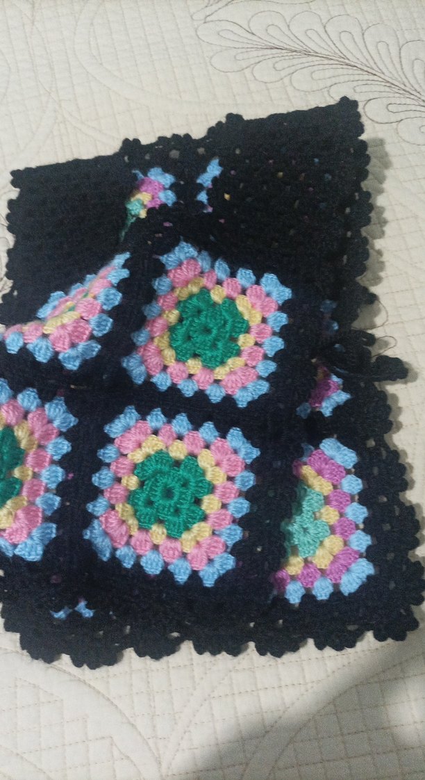 Kız Çocuk Örgü Bohem  yandan bağcıklı yelek - Görsel 4