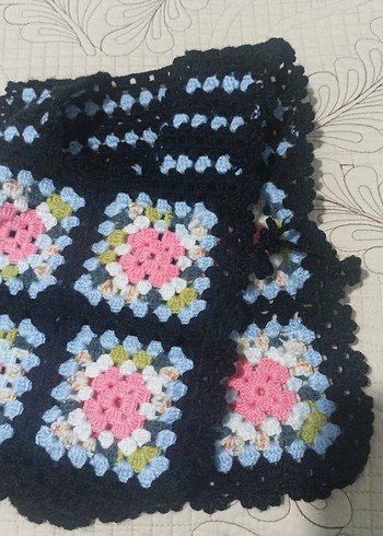 Nakışlı Renkli yandan bağcıklı bebek yelek - Görsel 2