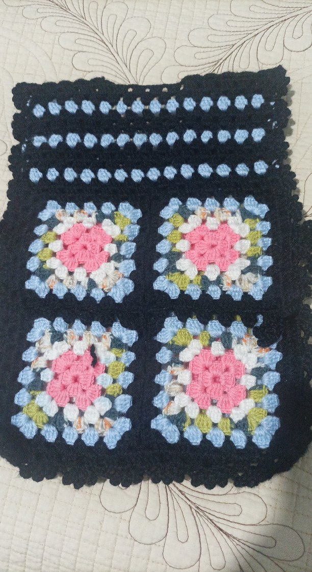 Nakışlı Renkli yandan bağcıklı bebek  yelek - Görsel 3