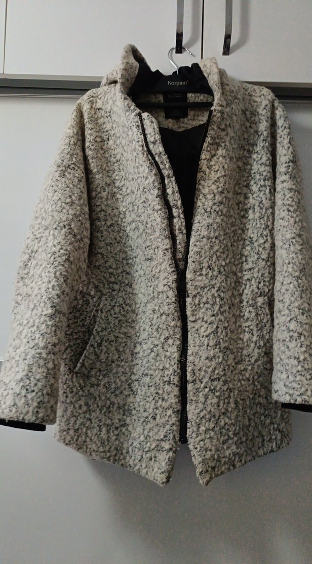 Gri Midi Kadın Kürklü Sıcak Kaban - Görsel 2