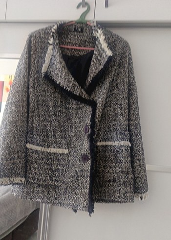 Gri Midi Kadın Yün Kaban, ceket - Görsel 3