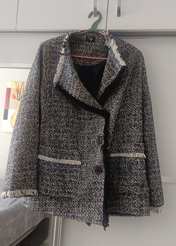 Gri Midi Kadın Yün Kaban, ceket - Görsel 2