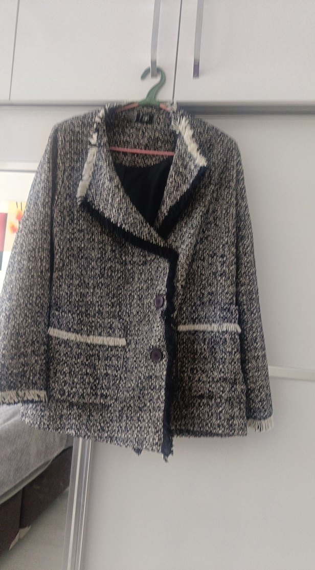 Gri Midi Kadın Yün Kaban, ceket - Görsel 3