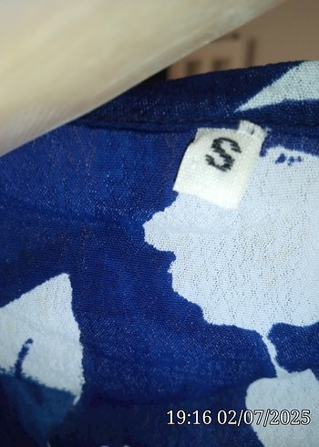 Mavi Bağlama Desenli Mini Etek - Görsel 7