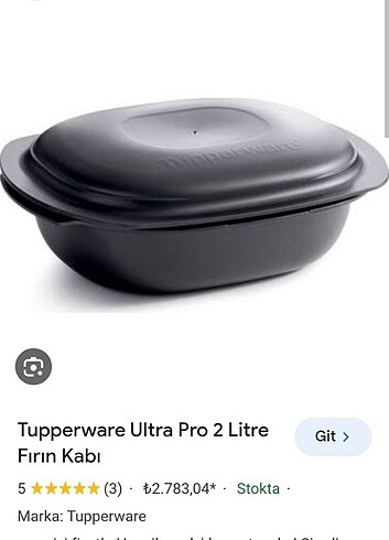 Tupperware fırın kabı